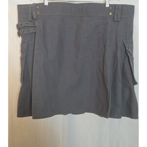 Scottish‎ Kilt, Men's Utilty Highland  Men's, Gray, 100% Cotton, Size 48